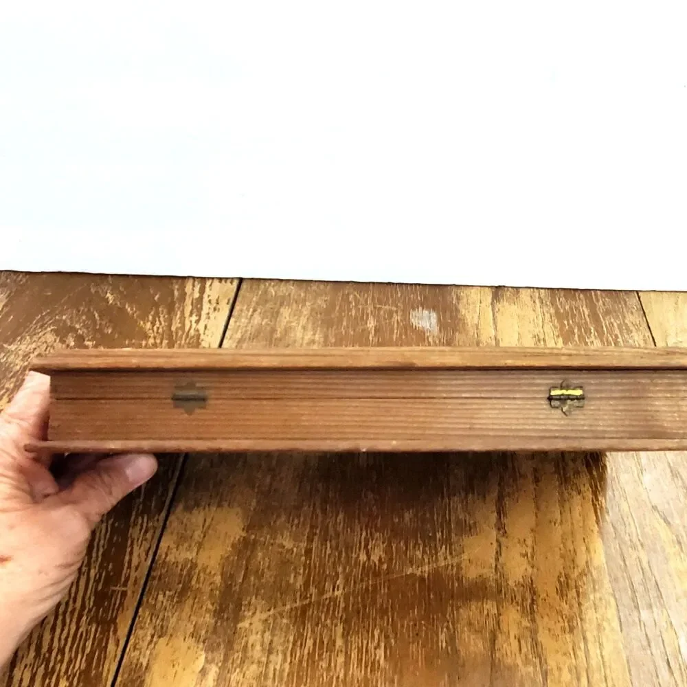 Vintage Johnston's Candies Wooden Chocolate Box Antique Advertising Decor
